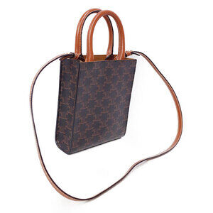 Celine Cabas Bag Canvas Triomphe Vertical